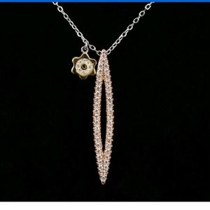 Fun charm necklace evil eye & gold spear 20"chain